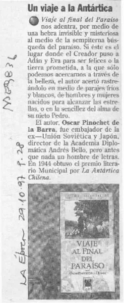 Un viaje a la Antártica  [artículo].