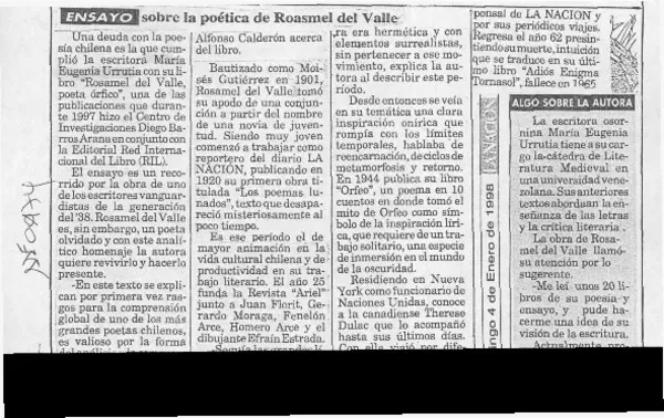 Sobre la poética de Rosamel del Valle  [artículo].
