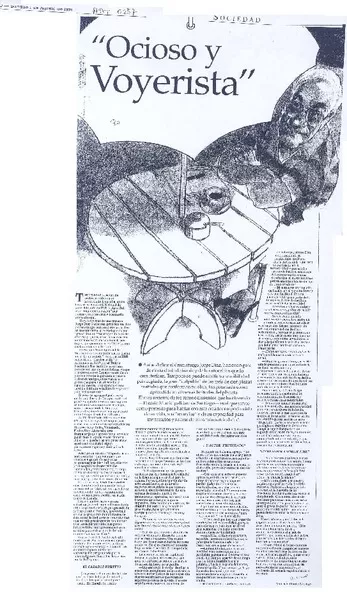 "Ocioso y voyerista"  [artículo] Mauricio Illanes Naranjo.