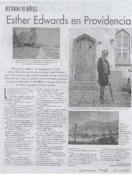 Esther Edwards en Providencia  [artículo] Miguel Laborde.