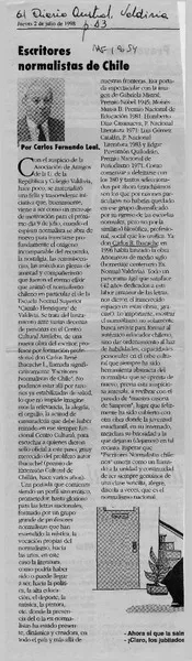 Escritores normalistas de Chile  [artículo] Carlos Fernando Leal.