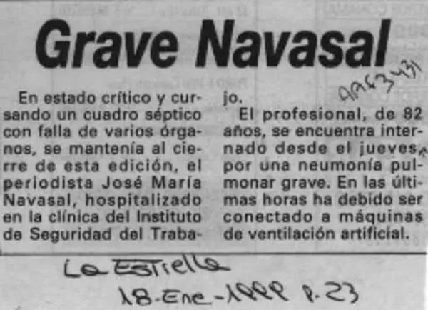 Grave Navasal  [artículo].