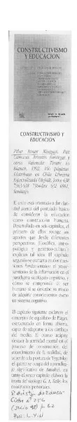 Constructivismo y educación  [artículo] L. Y. N.