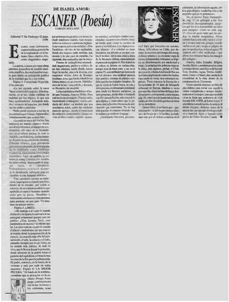 Escaner (poesía)  [artículo] Carlos Mellado.