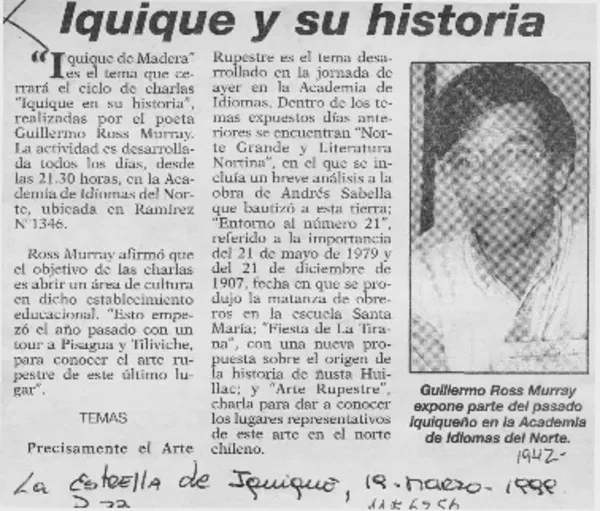 Iquique y su historia  [artículo].