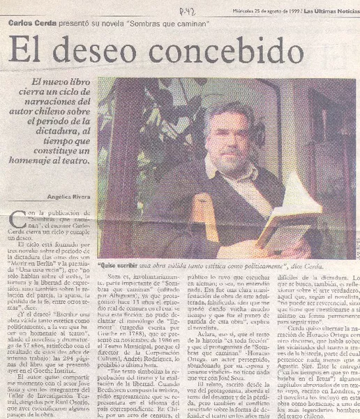 El deseo concebido  [artículo] Angélica Rivera.