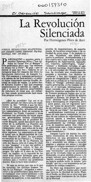 La revolución silenciada  [artículo] Hermógenes Pérez de Arce.