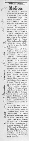 Médicos  [artículo] Andrés Sabella.