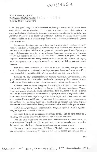Por siempre tango  [artículo] Vicente Mengod.