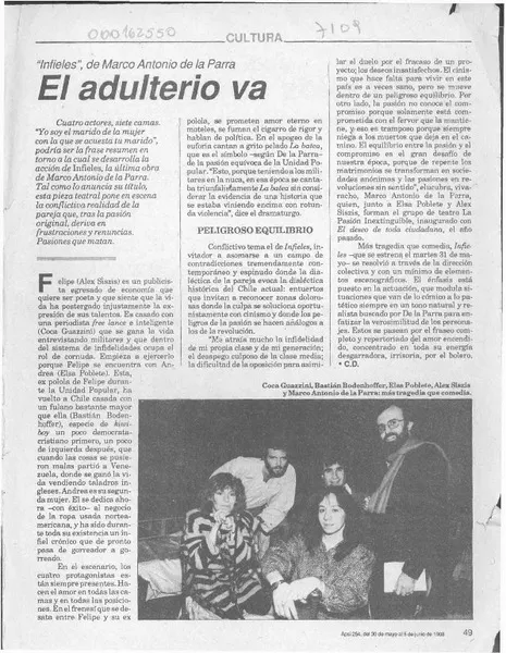 El adulterio va  [artículo] C. D.