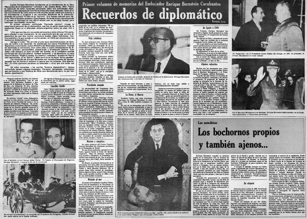 Recuerdos de diplomático  [artículo] Bernardo Soria.