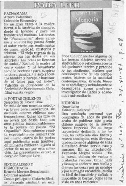 Para leer  [artículo].