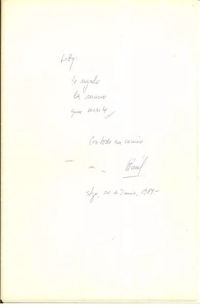 El paraíso está vacío  [manuscrito] Raúl Zurita.
