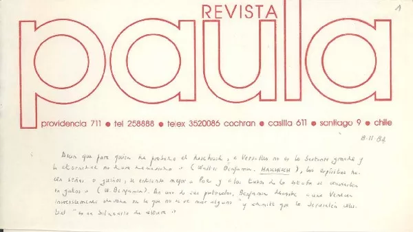 [Dicen que para quién ha probado el haschisch...]  [Manuscrito] Alfonso Calderón.