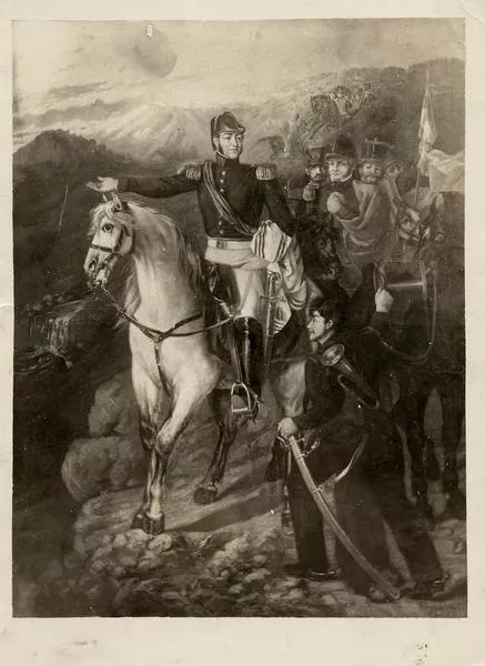 [San Martín y O'Higgins] [después de trasmontar los Andes]. [fotografía]