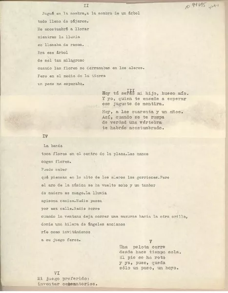 [Poemas]  [manuscrito] Pablo Guiñez.