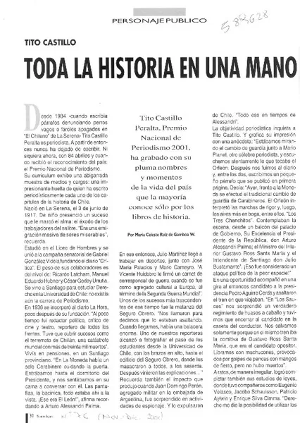 Toda la historia en una mano [entrevista] [artículo] : María Celeste Ruiz de Gamboa W.