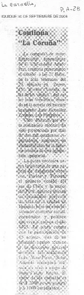 continúa "La Coruña"  [artículo]