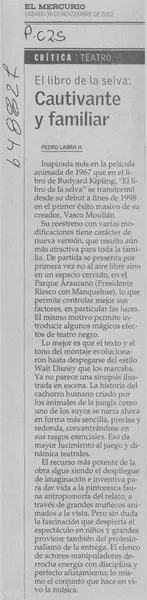 Cautivante y familiar  [artículo] Pedro Labra H.