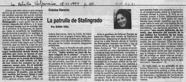 La patrulla de Stalingrado  [artículo] Sara Vial.