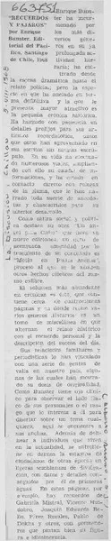 Recuerdos y pájaros  [artículo] Alberto Arraño.