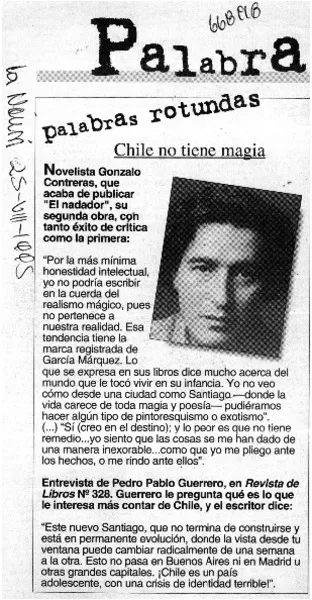 Chile no tiene magia.  [artículo]