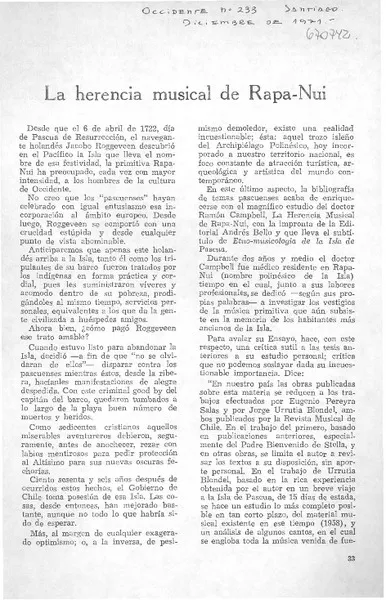 La Desconocida herencia de Rapa-Nui  [artículo] A.I.M.