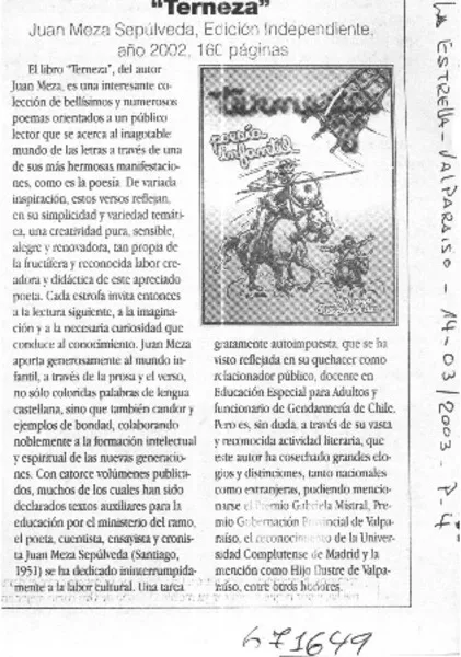 Terneza".  [artículo]