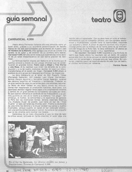 Carrascal 4.000  [artículo] Patricia Bande.