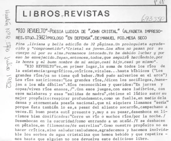 Río revuelto.  [artículo]