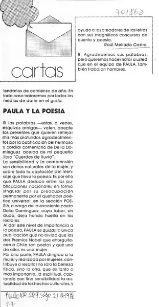 Paula y la poesía.  [artículo]