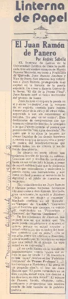 El Juan Ramón de Panero  [artículo] Andrés Sabella.