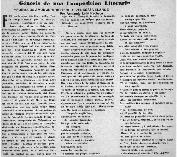 "Poema de amor jurídico"  [artículo] Armando León Pacheco.