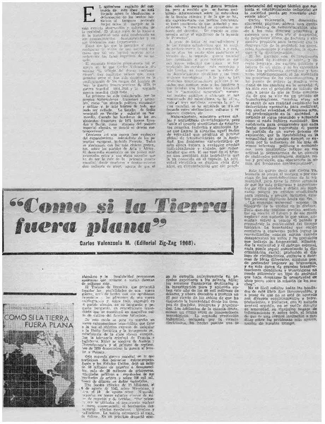 "Como si la tierra fuera plana"  [artículo] Yerko Moretic.