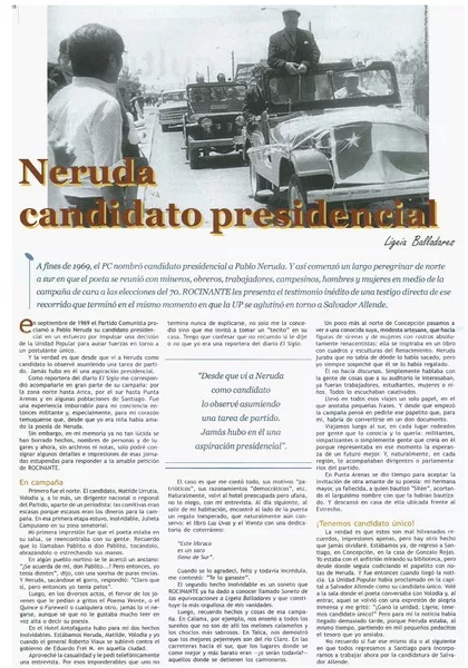 Neruda candidato presidencial  [artículo] Ligeia Balladares.