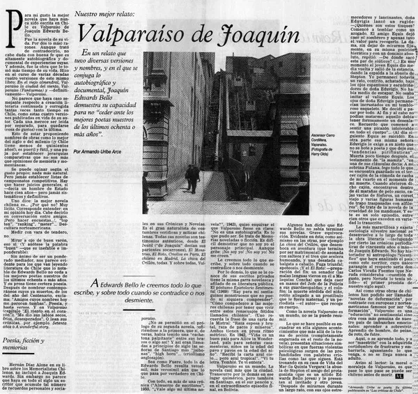 Valparaíso de Joaquín  [artículo] Armando Uribe Arce.