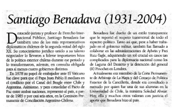 Santiago Benadava (1931-2004).  [artículo]