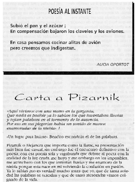 Carta a Pizarnik  [artículo]