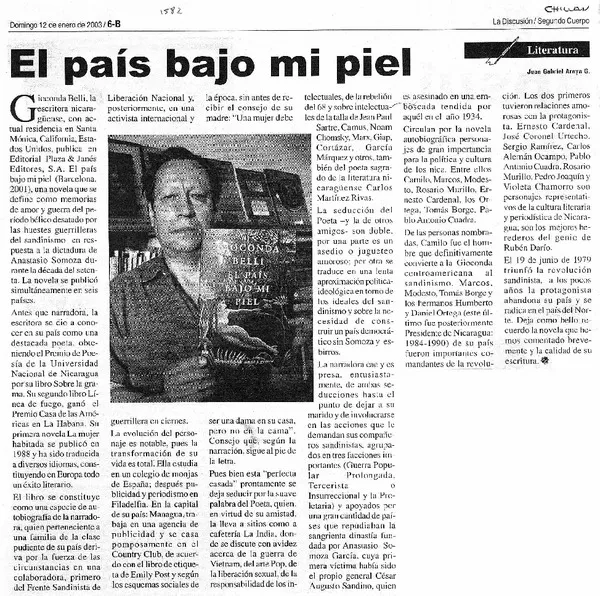 El País bajo mi piel  [artículo] Juan Gabriel Araya G.
