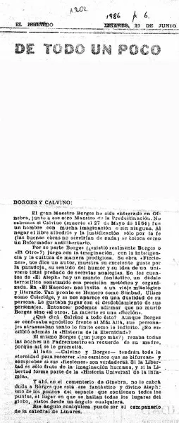 Borges y Calvino  [artículo] John Cristal.