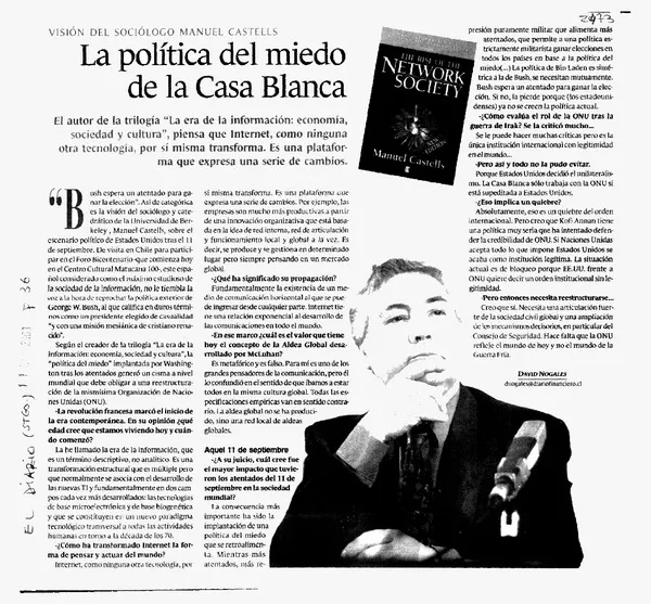 La Política del miedo de la Casa Blanca  [artículo] David Nogales.