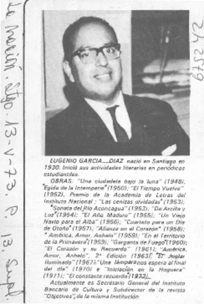 Eugenio García Díaz.  [artículo]
