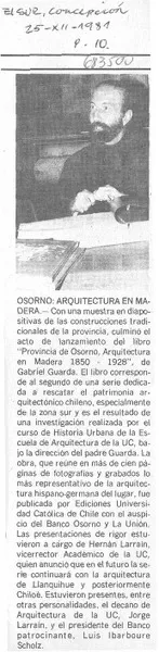Osorno: arquitectura en madera.  [artículo]