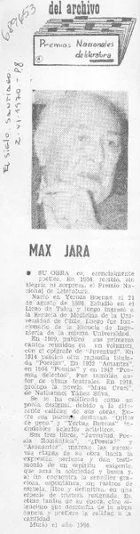 Max Jara.  [artículo]