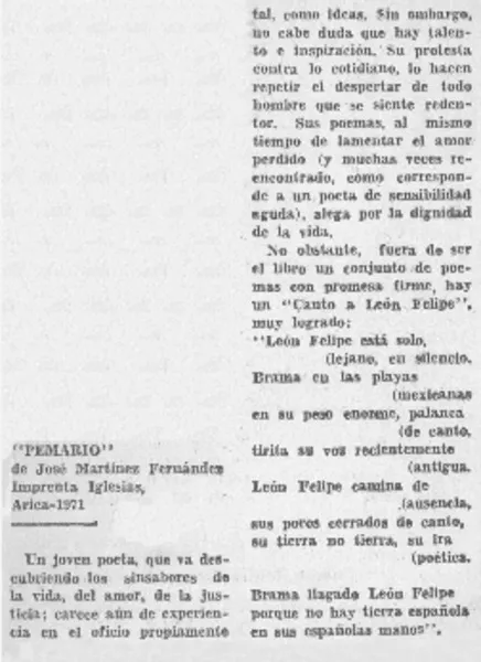 "Poemario"  [artículo] Efraín Szmulewicz.