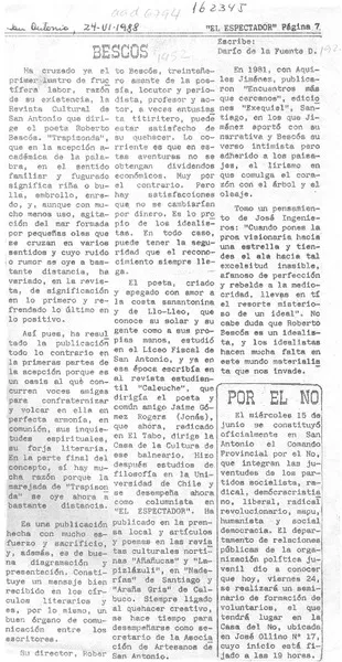 Bescós  [artículo] Darío de la Fuente D.