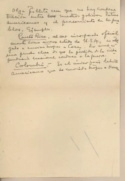 [Olga Poblete...]  [manuscrito] Fernando Santiván.