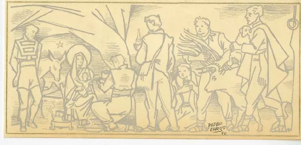 [Tarjeta] 1967 diciembre, Linares, Chile [a un amigo]  [manuscrito] Manuel Francisco Mesa Seco.