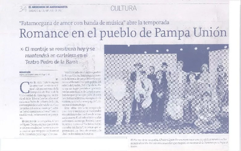 Romance en el pueblo de Pampa Unión  [artículo]