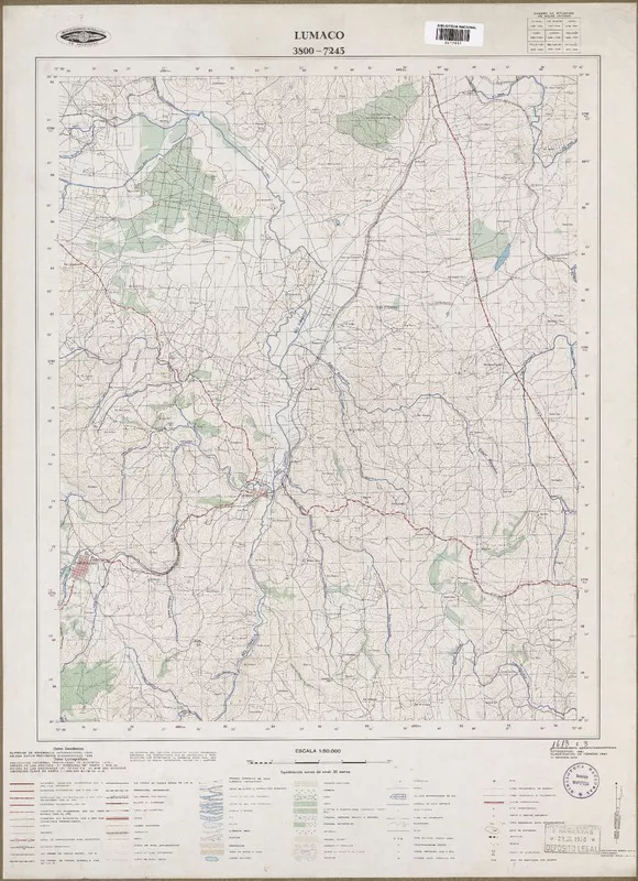 Lumaco  [material cartográfico] Instituto Geográfico Militar de Chile.